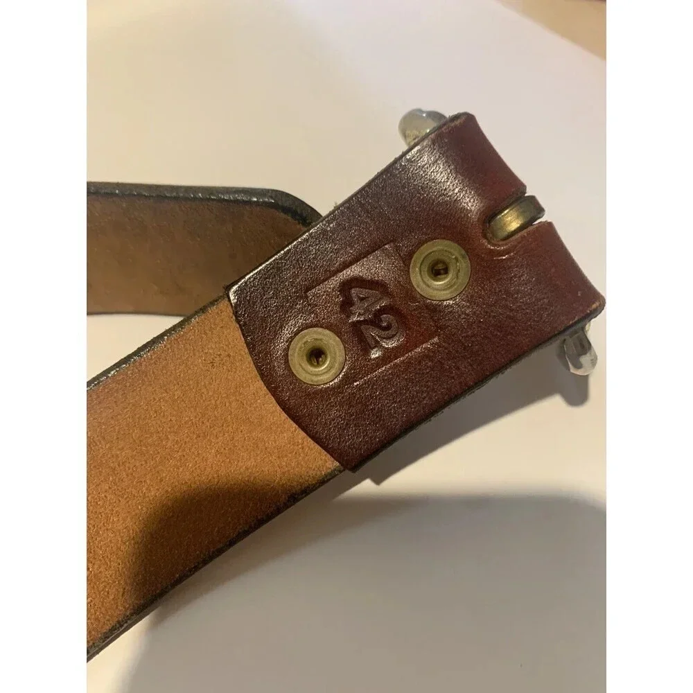 Sunrise Brand Tooled Leather Western Southwestern‎ Belt USA Made Size 42 (BB60)